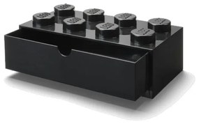 Czarna skrzynka na biurko z szufladą Brick - LEGO®