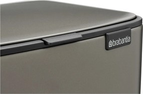 Szary stalowy kosz na śmieci z pedałem 12 l Bo – Brabantia