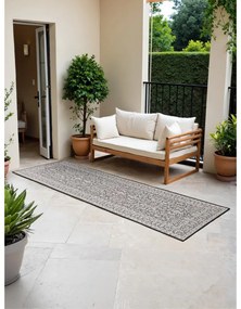 Czarno-biały chodnik odpowiedni na zewnątrz 80x250 cm Duet Kona – NORTHRUGS