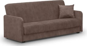 Sofa z Funkcją Spania PORTO Wersalka Rozkładana Dwuosobowa Brązowa Nowoczesna do Salonu