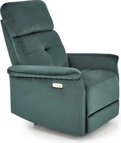 Aksamitny fotel Semir z funkcją elektrycznego rozkładania