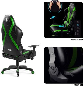 Fotel dla graczy Diablo X-Horn 2.0 Normal Size czarno-zielony