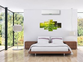 Obraz polany i kwiatów (125x70 cm)
