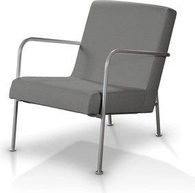 Pokrowiec na fotel Ikea PS kolor szary tkanina welwetowa