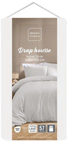 Białe prześcieradło 140x190 cm Linella – douceur d'intérieur