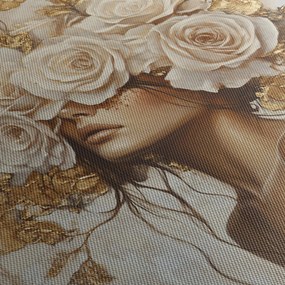 Obraz - Dziewczyna z różami (170x50 cm)