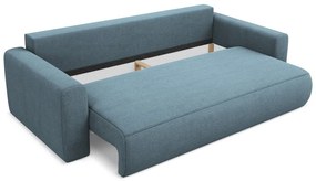 Jasnoniebieska rozkładana/ze schowkiem sofa 238 cm Kapua – Makamii