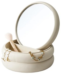 Szkatułka na biżuterię z lusterkiem, 17,5 x 17,5 x 9 cm