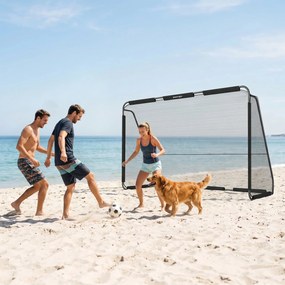 SPORTNOW Bramka do piłki nożnej ogrodowa duża 300 x 200 cm dla młodzieży i dorosłych, na zewnątrz, z wytrzymałą siatką, zaokrąglonymi narożnikami | Aosom PL