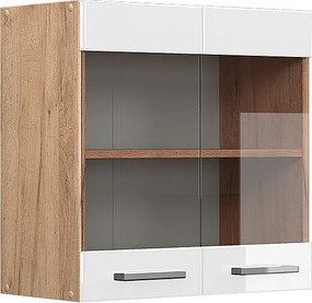 Szklana szafka kuchenna biały wysoki połysk 60x31x60 r-line