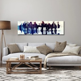 Obraz muzyków (170x50 cm)