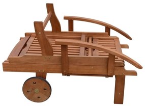 Brązowy drewniany leżak ogrodowy Beverly Hills – Garden Pleasure