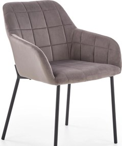 Tapicerowane krzesło do jadalni z wysokimi podłokietnikami K305