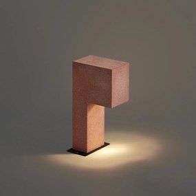 Nowoczesny słupek zewnętrzny terakota 35 cm IP44 - Pompei