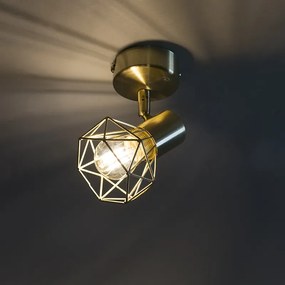 Zestaw 3 reflektorów art deco mosiężne obrotowe i pochylane - Mosh