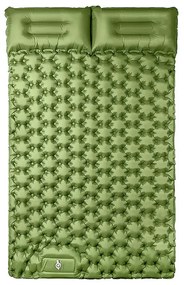 Dwuosobowy materac turystyczny, zielony