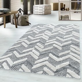 Dywan nowoczesny 3D La Casa fale szary 160 cm x 230 cm