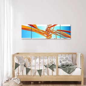 Obraz - Splecione linie, abstrakcja (170x50 cm)