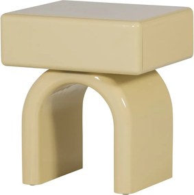 Jasnożółta szafka nocna z połyskiem Zorel – WOOOD