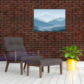 Obraz - Góry oczami grafika (70x50 cm)
