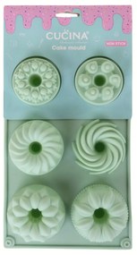 Zielona silikonowa forma na muffiny, 27 x 17 cm