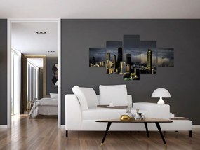 Obraz miasta w chmurach (125x70 cm)