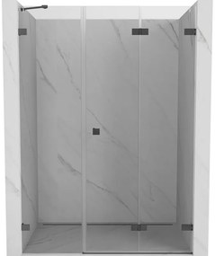 Mexen Lunar-F drzwi prysznicowe składane prawe 125 cm, transparent, gun metal - 836S-125-050-95-00-P