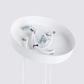 Lampa wisząca KARBON 3P biała ryflowana SOLLUX  LIGHTING