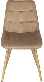 Zestaw Stół Prostokątny Rozkładany CLARK 120-160 cm Dąb Artisan/Czarny i 4 Krzesła Tapicerowane do Salonu RODRI Beżowe