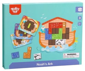 Tooky toy układanka magnetyczna montessori logiczna puzzle tetris arka noego 26 el.
