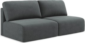 Otwarta Sofa 3-osobowa z funkcją spania - z tkaniny strukturalnej - szary - KONA