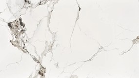 Stół EMILIO 120x80 biały marmur/czarny HALMAR