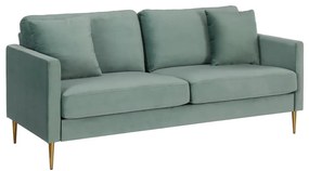 Turkusowa aksamitna sofa CosmoLiving by Cosmopolitan Highland