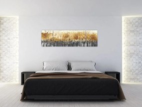 Obraz - Złote drzewa (170x50 cm)