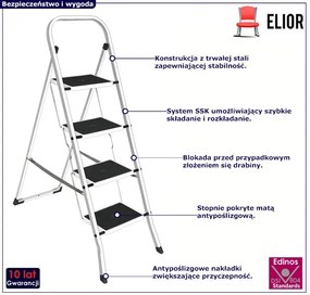 Czterostopniowa Składana Drabina C4-P82