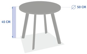 Stolik ogrodowy metalowy SAONA, Ø 50 cm