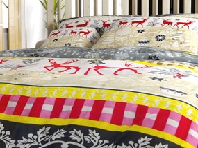 PrzytulneMieszkanie.pl PrzytulneMieszkanie.pl Flanelowa pościel CHRISTMAS TIME kolorowa Rozmiar pościeli: 70 x 90 cm | 140 x 200 cm