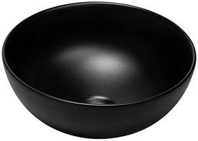 Czarna okrągła umywalka nablatowa K8-T61