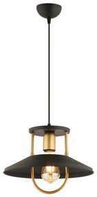Żyrandol na lince 1xE27/40W/230V czarny/złoty