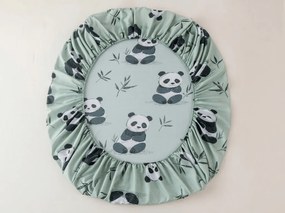 PrzytulneMieszkanie.pl Prześcieradło z mikrofibry PANDA RELAX miętowe 90x200 cm
