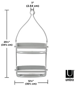 Szara wisząca plastikowa półka łazienkowa Flex – Umbra