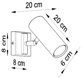 Czarny kinkiet Mira – Nice Lamps