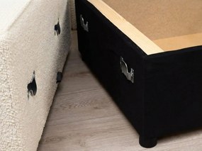 Rozkładana kanapa w kształcie U SMART BOUCLE 303x143 cm, szaro-brązowa