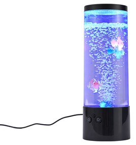 Lampa z rurką bąbelkową czarna 30 cm z LED RGB - Sealife Nowoczesny Oswietlenie wewnetrzne