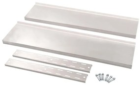 Metalowa półka ścienna Grando 3X - srebrna