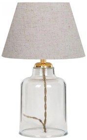 Lampa stołowa AYD 1xE27/40W/230V kremowa/przezroczysta