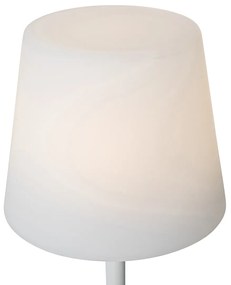 Zewnetrzna Lampa stołowa biała, ładowana akumulatorem, w tym LED i ściemniacz IP54 - Jude Nowoczesny Oswietlenie zewnetrzne