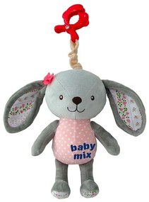 Pluszowa zabawka dla niemowląt Baby Mix z maszynądo zabawy Królik