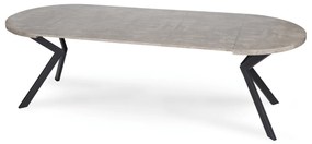 Stół Okrągły Rozkładany LUKAS 100-250 cm Beton Nowoczesny Loft
