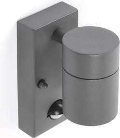 Lampa ścienna zewnętrzna antracytowa IP44 z czujnikiem ruchu - Solo